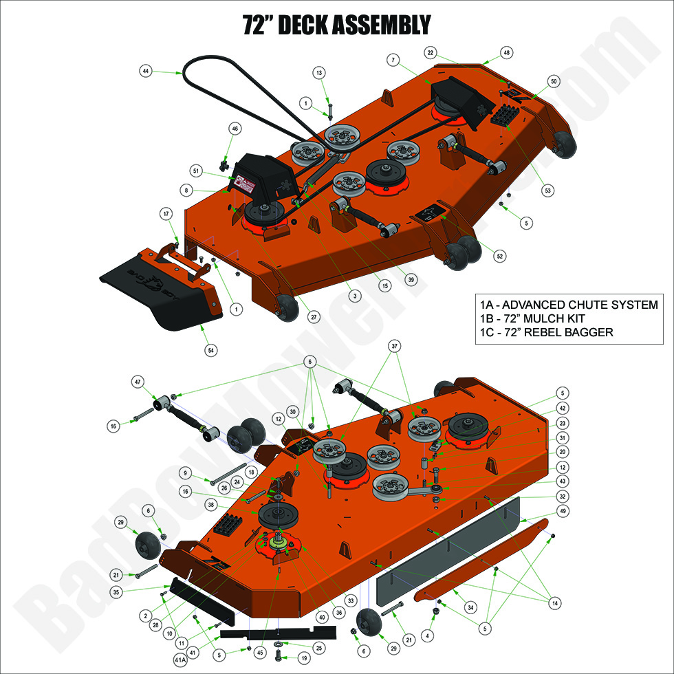 2024 Rebel & Rebel X 72" Deck Assembly
